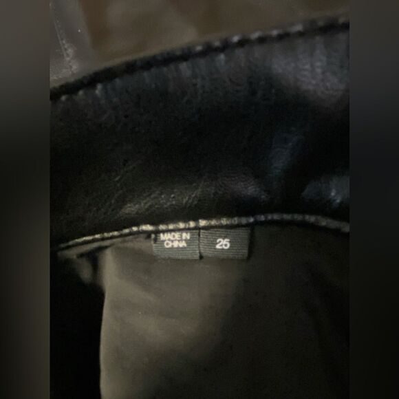 Veronica Berad Maera Extra High Rise Skinny Faux Leather Pants size 25 - Picture 12 of 14